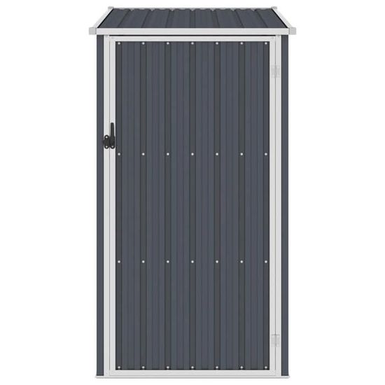 Abri De Jardin Anthracite 87x98x159 Cm HOMTAKIE - Acier Galvanisé, Toit Inclinée, Porte Verrouillable Pour Outils Et Rangement Extérieur