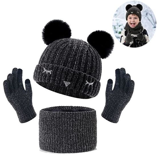 Ensemble Bonnet Et Gants Minecraft Creeper Pour Garçons - Taille Unique 5-12 Ans - 100% Acrylique, Hiver Chaud