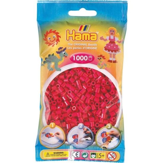 1 000 perles standard MIDI (5 mm) vert clair - Hama référence 20711