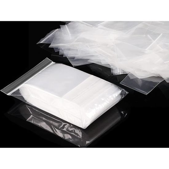 Sachets Zippés Transparents 20x30 Cm - Lot De 50 Pour Vêtements, Rangement, Aliments