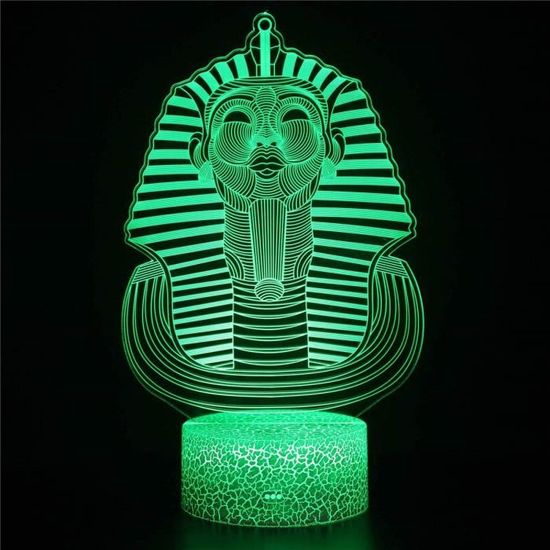 3D Illusion Lumi&egrave;res Lampe, 3D Lampe Visuelle Sphinx Veilleuse Enfant Fille Cadeaux parfaits pour les enfants et les AM3039