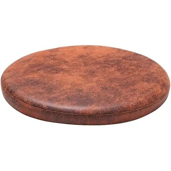 Lot De 4 Coussins De Siège Ronds En Mousse Mémoire - 35cm, Housse Soie Glacée Lavable, Pour Tabouret De Bar, Chaise, Jardin