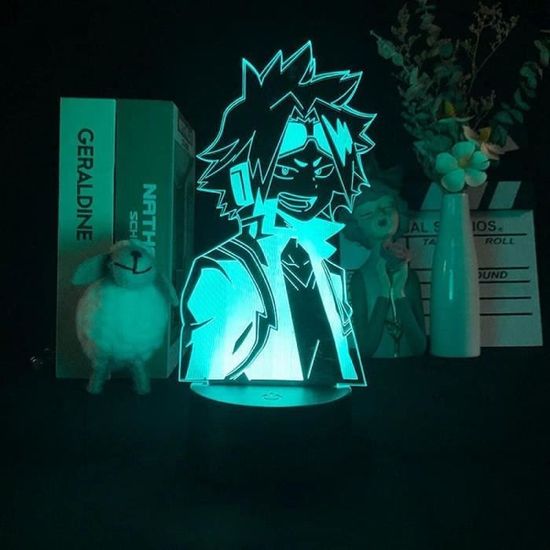3D Illusion Lampe LED Night Light Anime My Hero Academia Denki Kaminari Statue Art Chambre agrave coucher Deacutecoration Enf[579]