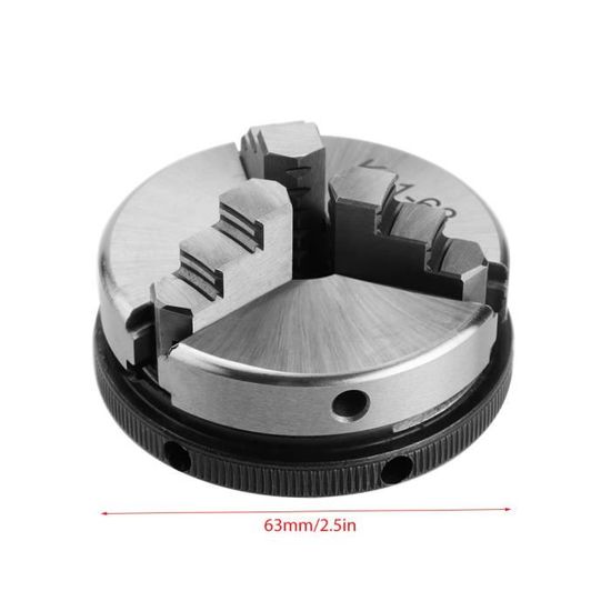 Mandrin De Tour 125 Mm, 3 Mâchoires Auto-centrantes - Filetage M33 Et M18, Serrage 1.54 à 2.99 Pouces