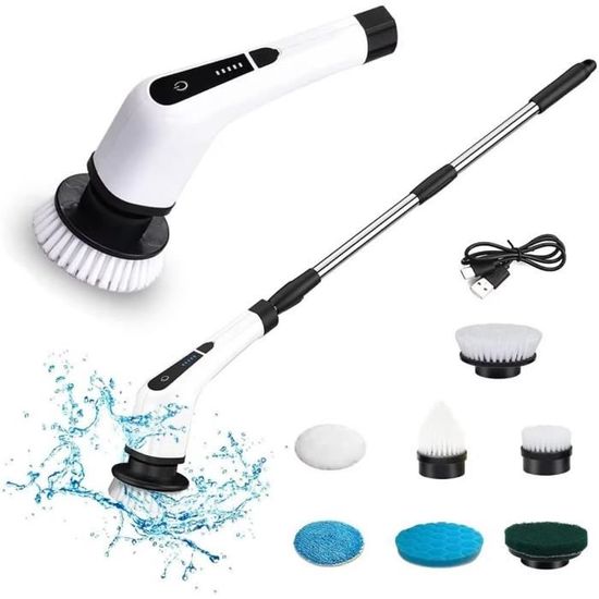 Brosse Rotative De Nettoyage Pour Cuisine - Poignée Ergonomique - 6x27 Cm - Neuf