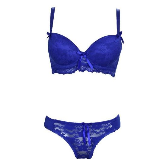 Nanier Ensemble Soutien-Gorge Push-Up Dentelle - Ensemble Lingerie Femme
