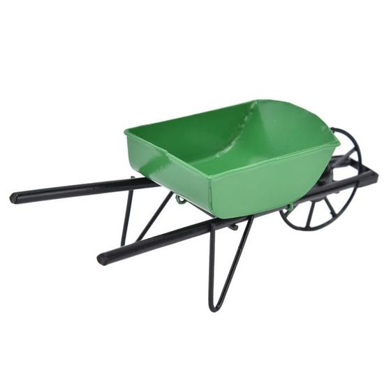 Miniature Brouette 1/12 Échelle Maison De Poupée – Accessoire Jardin Métal Réaliste Odoria