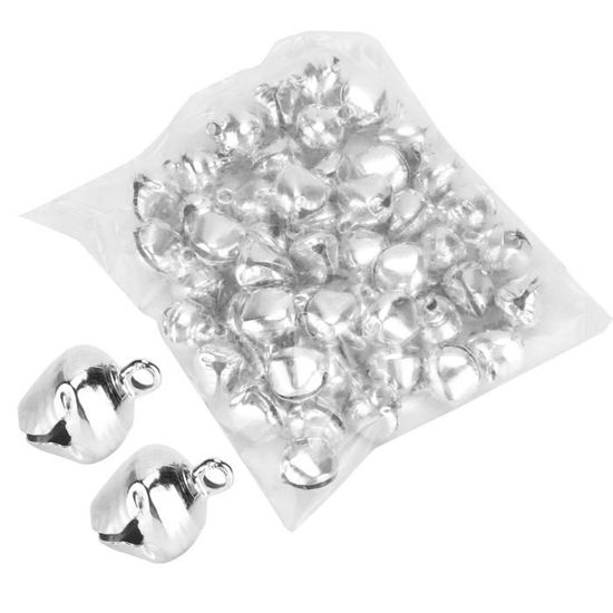 Lot De 120 Clochettes Jingle 20mm - Argenté - Pour Artisanat & Déco Noël - Zaplyte