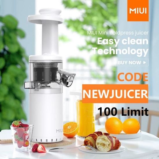 Xiaomi MIUI MINI 80W Extracteur de Jus de Fruits et Légumes Automatique Juicer Presse à Froid Machine