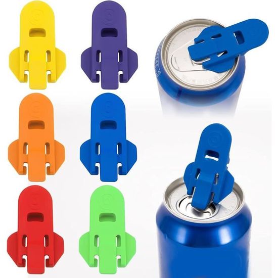 Simple Can Opener & Drink Guard Lot De 6 Ouvre-boîtes Manuel Faciles à Util R, Ouvre-canettes De Soda Ouvre Canette