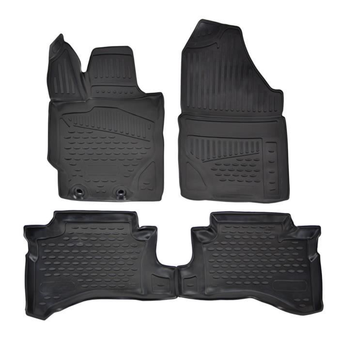 Tapis De Sol 3D En Caoutchouc Pour Hummer H3 2005-2010 - J&J Automotive Noir Antidérapant