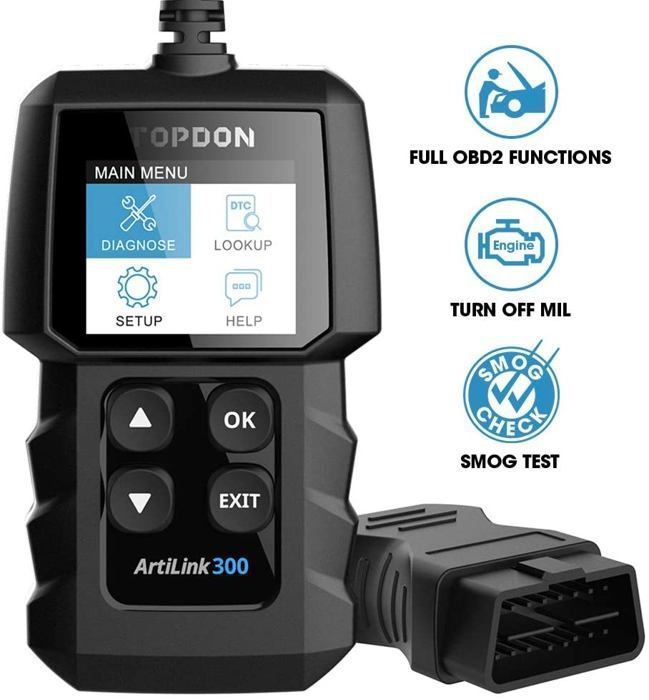 TOPDON Artilink 200 Valise Diagnostic CAN / OBD II Scanner Outil de Diagnostic avec Voyant du Moteur de Vérification Automatique