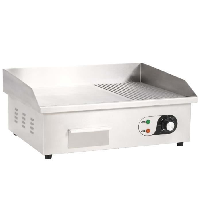 Plancha électrique Acier inoxydable 3000 W 54 x 41 x 24 cm - JINYSHOP