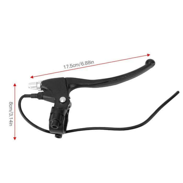 LIA Poignées De Guidon De Levier De Frein Arrière De Vélo Électrique 1 Paire (Noir)
