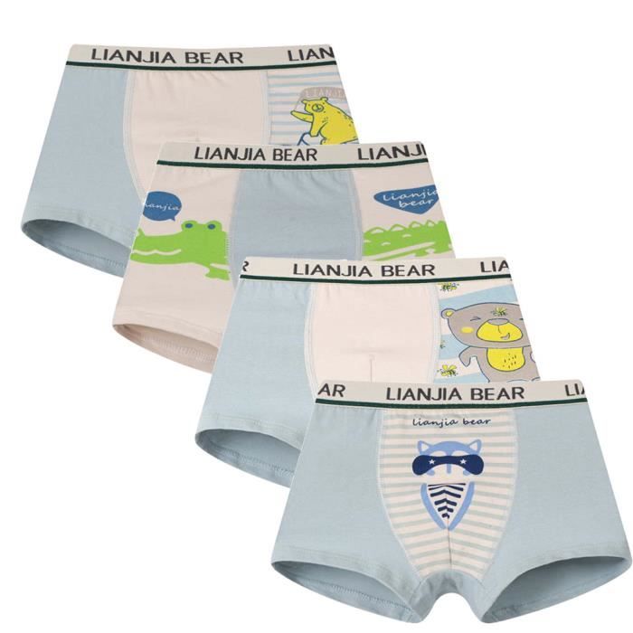 Soins bébé4pc - ensemble bébé garçon enfants sous-vêtements de dessin animé culottes slips sous-vêtements pantalons courts