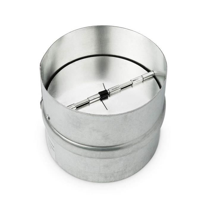 Matériel de ventilation pour culture hydroponique Klimapartner RK 125 - Raccord Acier galvanisé avec Clapet anti-retour 219696