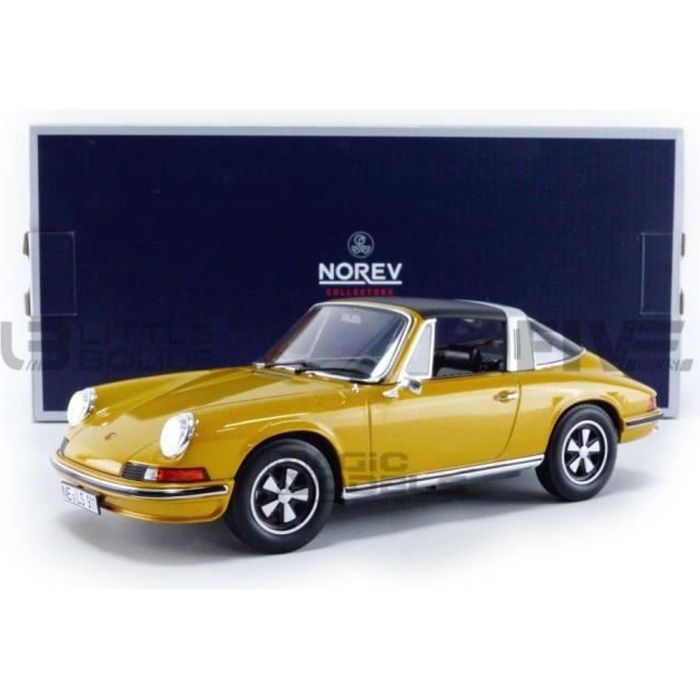 Voiture Miniature de Collection - NOREV 1/18 - PORSCHE 911 T 2.4L Targa - 1973 - Gold - 187629
