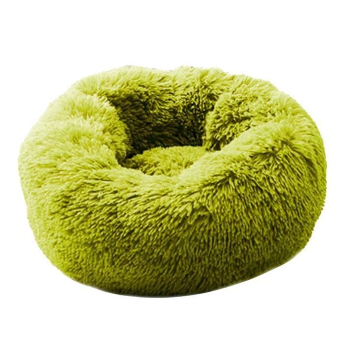 Corbeilles,Canapé en velours pour chien Lit pour chien Super doux, lavable niche longue en peluche - Type Fruit Green-XL 80 cm