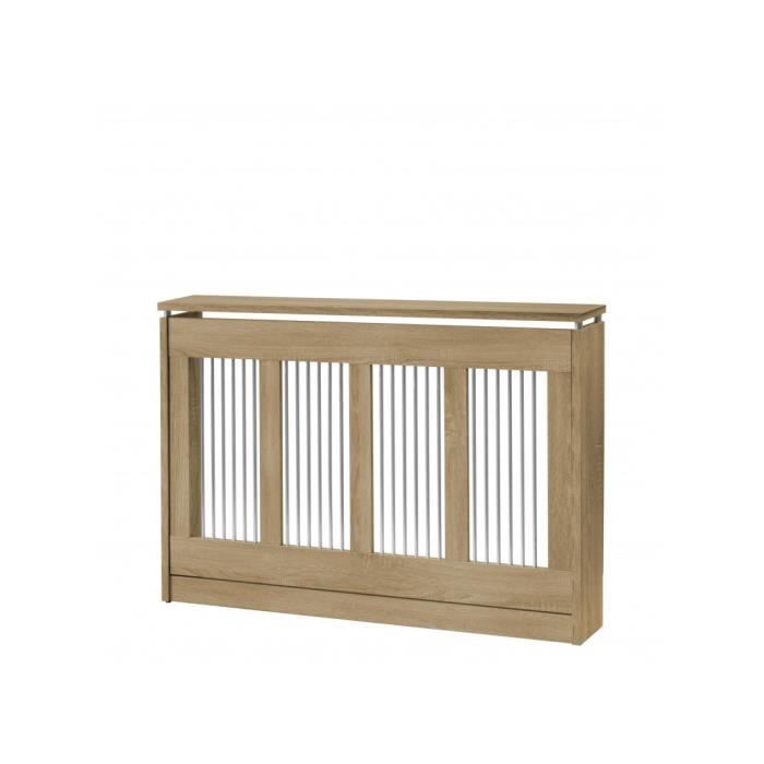 TOP KIT - Cache radiateur Cristian 3121 - 120 x 84 x 18 chêne