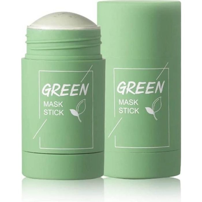 Green Tea Purifying Clay Stick Mask, Oil Control Anti-Acne Deep Cleaning Moisturizing Mask