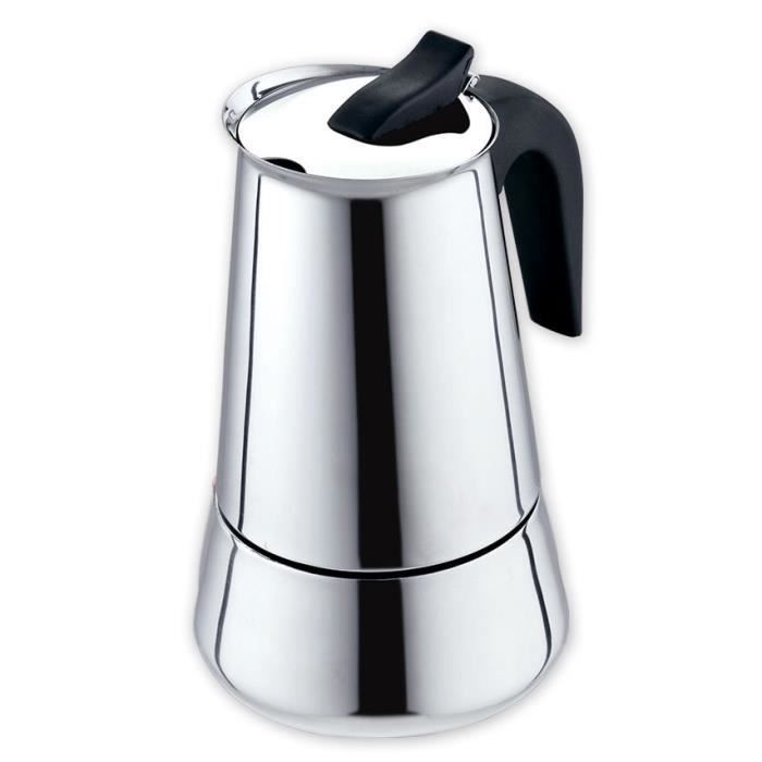 Cafetière Turque En Acier Inoxydable – 9x9,7 Cm, Avec Couvercle – Pour Café, Lait, Chocolat – Cuisinière Gaz Ou Induction