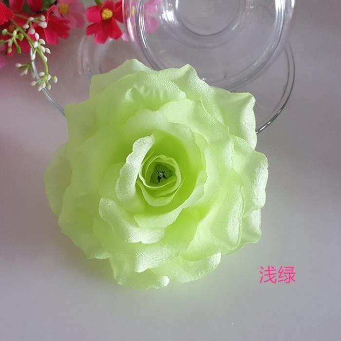Décoration florale,Roses artificielles dorées de 10cm,fausses fleurs décoratives pour un mariage - Type light green - 10CM