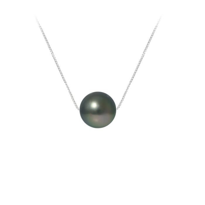 Collier Perle de Tahiti et Chaine en Argent Massif 925  - Blue Pearls