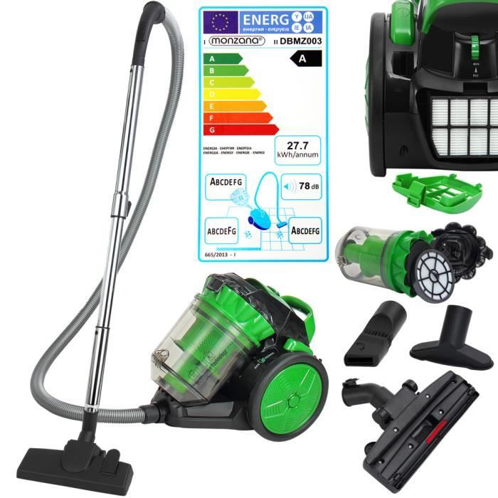 Aspirateur sans sac - multi cyclone vert max 900 W - Eco power