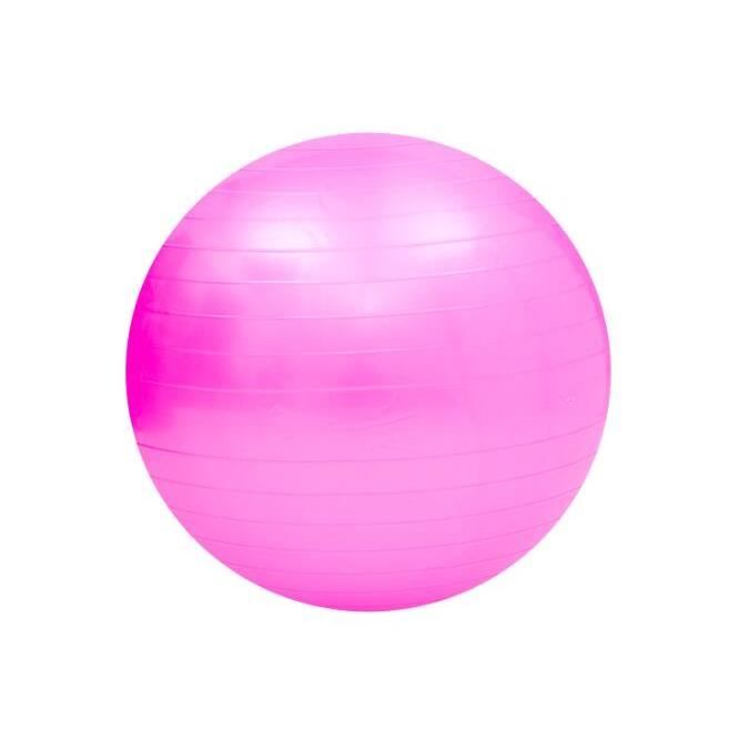 Swiss Ball Ballon de Fitness Gymnastique pour Pilates Yoga Renforcement du Dos avec Pompe Ballon - Rose Diamètre 65 cm Taille S