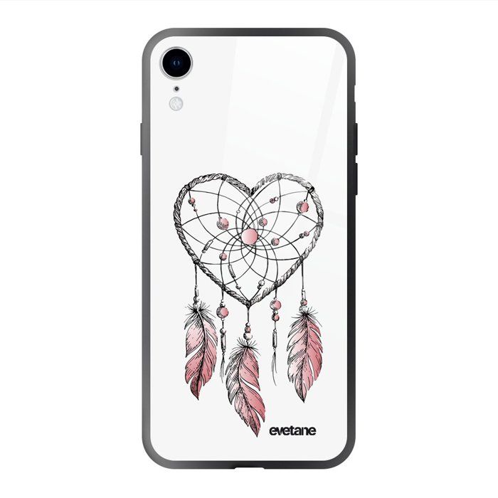 Coque en verre trempé pour iPhone Xr Attrape coeur Ecriture Tendance et Design Evetane.