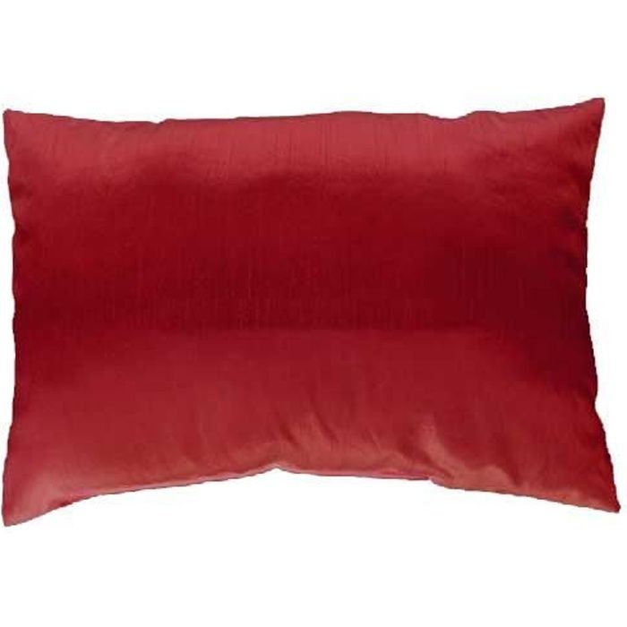 Coussin Rectangulaire Uni Déhoussable Rouge 40 x 60 cm