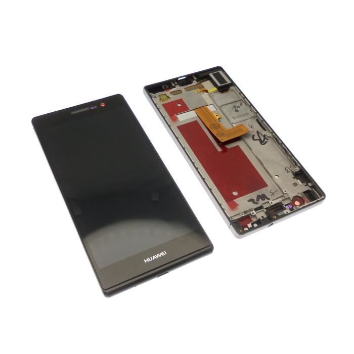 Ecran vitre tactile et LCD assemblés avec châssis pour Huawei Ascend P7
