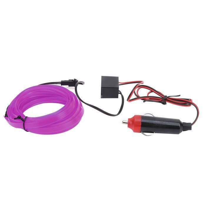 XUY 3 mètres d'éclairage LED bande allume-cigare conduite fil tube néon lumière (violet)