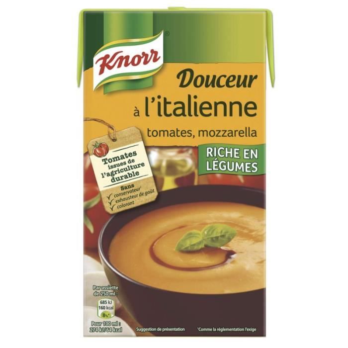 KNORR Soupe Tomates Mozzarelle - Brique de 1 L