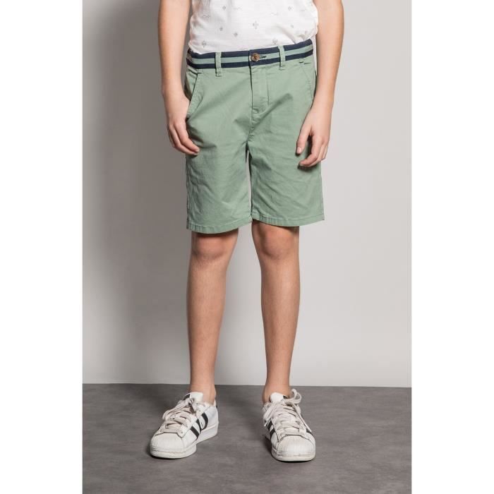 DEELUXE Short chino à ceinture VERDE Green Tea