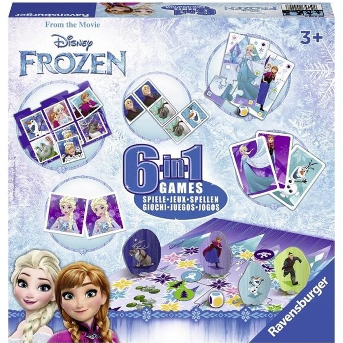 Reine Des Neiges - Jeu De Société - Coffret 6 Jeux RAVENSBURGER