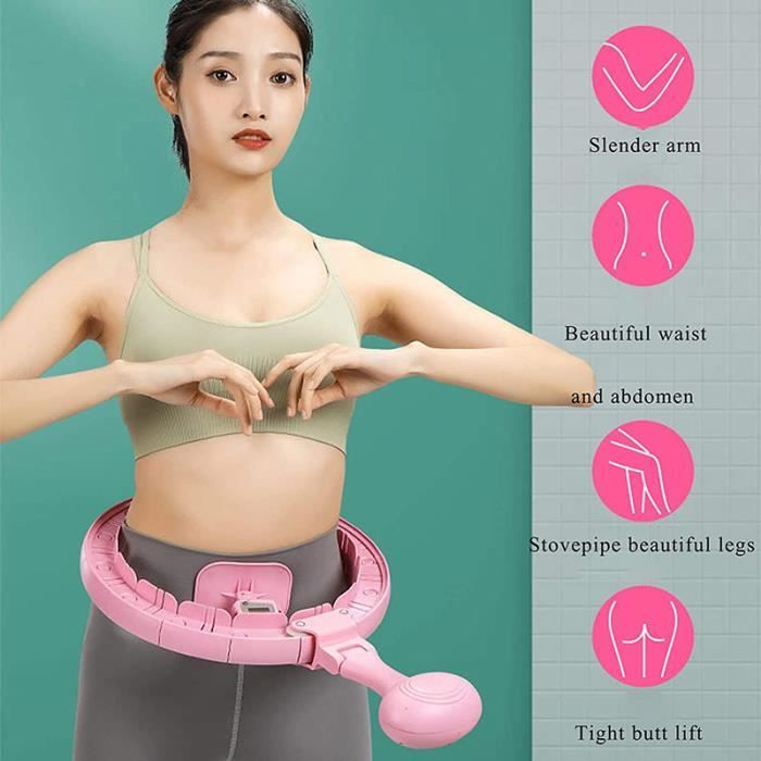 Hula Hoop intelligent pondéré, 20 nœuds détachables, massage de perte de poids de remise en forme abdominale