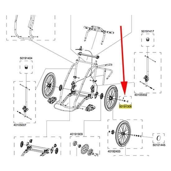 Transporteurs Pièces détachées Thule Axle Cx1 50191306 - Taille Unique - Noir