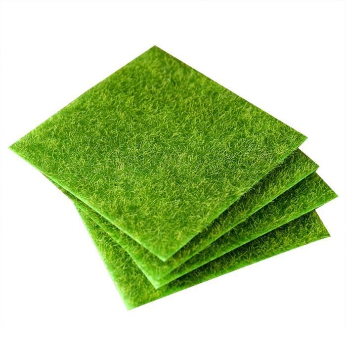 4pcs réaliste fée Herbe Artificielle Miniature Ornement Jardin Maison De Poupée Craft Pot 15 x CM (Vert) GAZON ARTIFICIEL