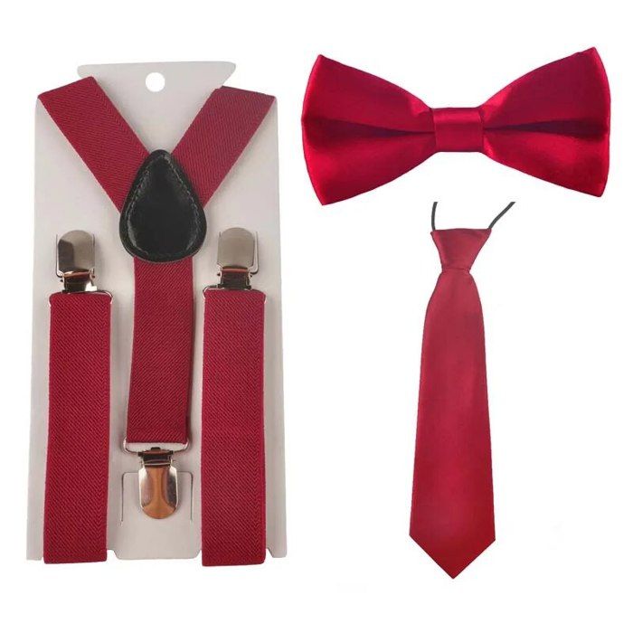 Ensemble Bretelles Et Nœud Papillon Enfant – Bretelles Y élastiques Réglables, Clips, Marron Foncé – Élégant Pour Mariage, Fêtes - 3
