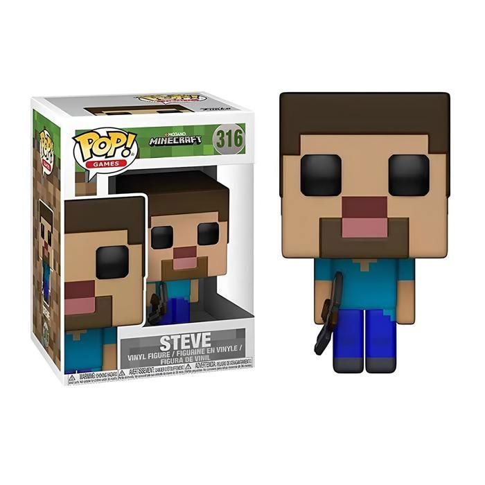 Figurine Steve Minecraft RESTEQ - 10 cm, vinyle, dans bo?te collector