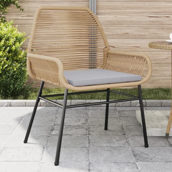 vidaXL Chaises de jardin lot de 2 et coussins marron rotin siège de jardin siège dextérieur chaise dextérieur siège de 369096