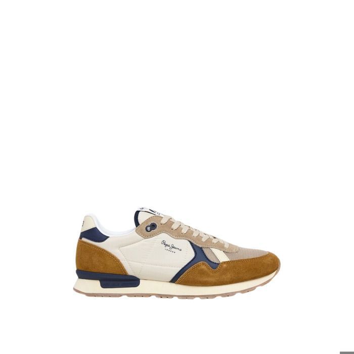 Pepe Jeans Sneakers - Pepe Jeans - Brit Camp - Cuir - Marron - Plat