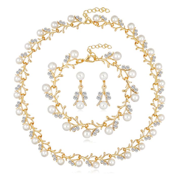 Lot De Bijoux Fantaisie - Colliers, Bracelets, Boucles D'oreilles Strass, Occasion