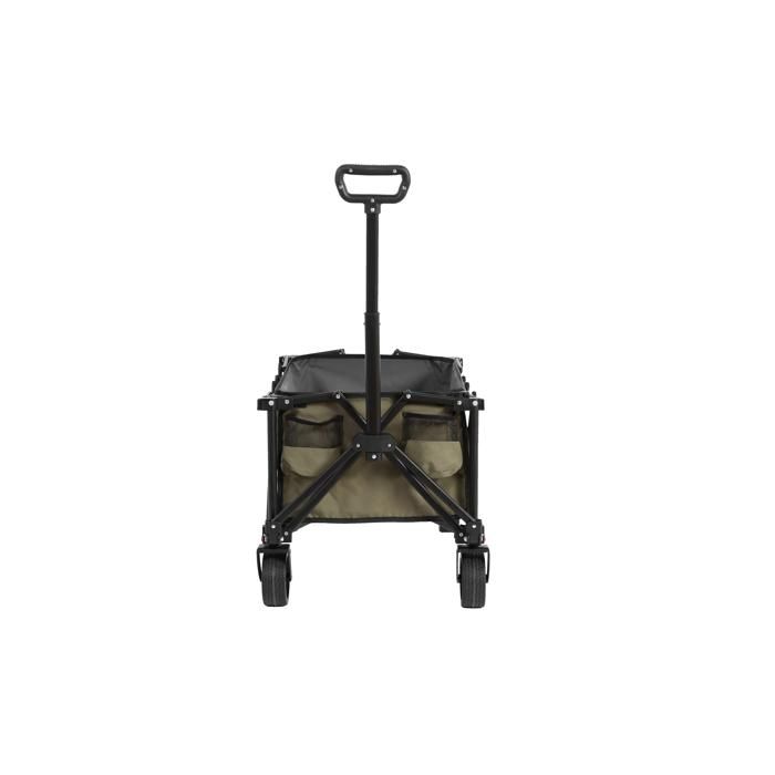 Chariot pliantChariot pliant à roues tout terrainChariot de jardin robuste avec poignée réglableChariot utilitaire extérieur po