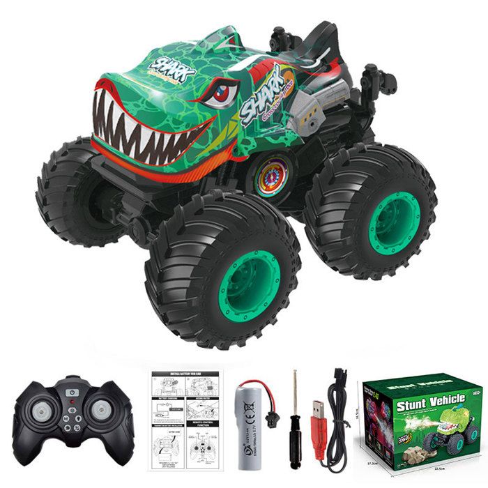 Monster Trucks télécommandés -1：20- avec lumière et musique-pour garçons de 4 à 7 ans-Cadeau de Noël idéal
