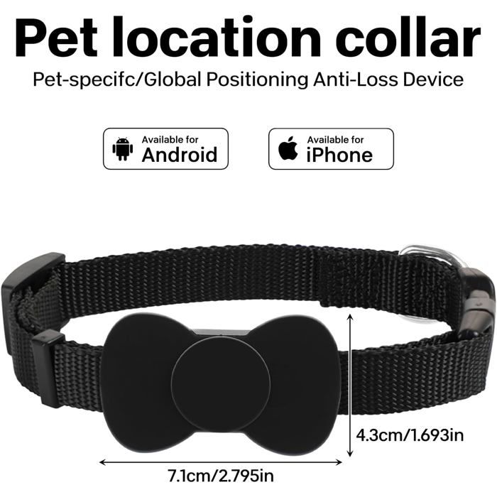 Collier de suivi GPS pour chat pas de frais mensuels collier GPS pour petits chats pour fonction Apple Find (applicable à iOS