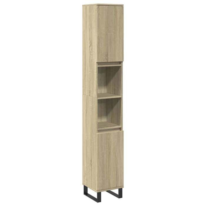 Bois Placard salle de bain/WC JILL Meuble de bain chêne sonoma 30x30x190 cm BB416