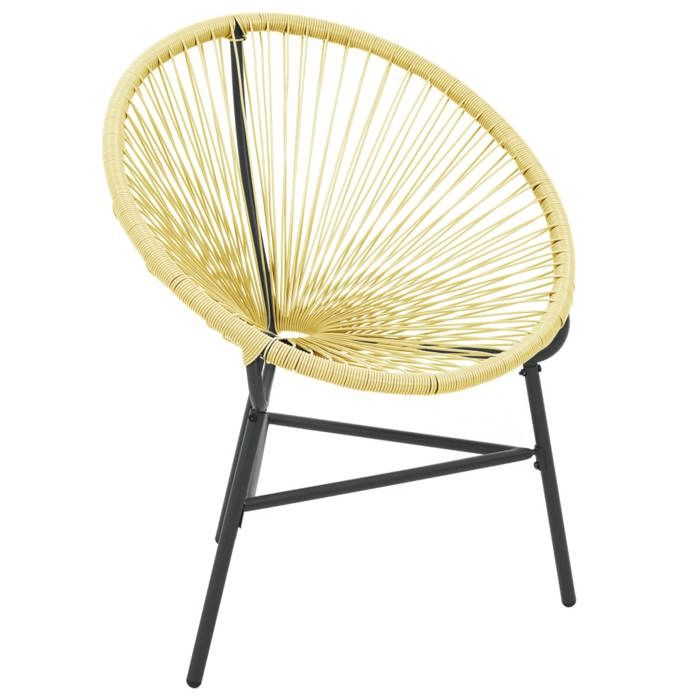 Maison SoldesChaises dextérieur (1pc) - Pour adulte/enfant - Chaise de jardin - meuble pour jardin - Acapulco Résine tressée Beig