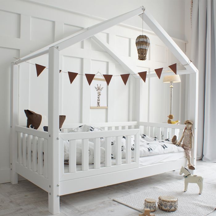Lit cabane Petits-meubles - Roxane - 169 x 89 x 150cm - Blanc Lit cabane Petits-meubles - Roxane - 169 x 89 x 150cm - Blanc